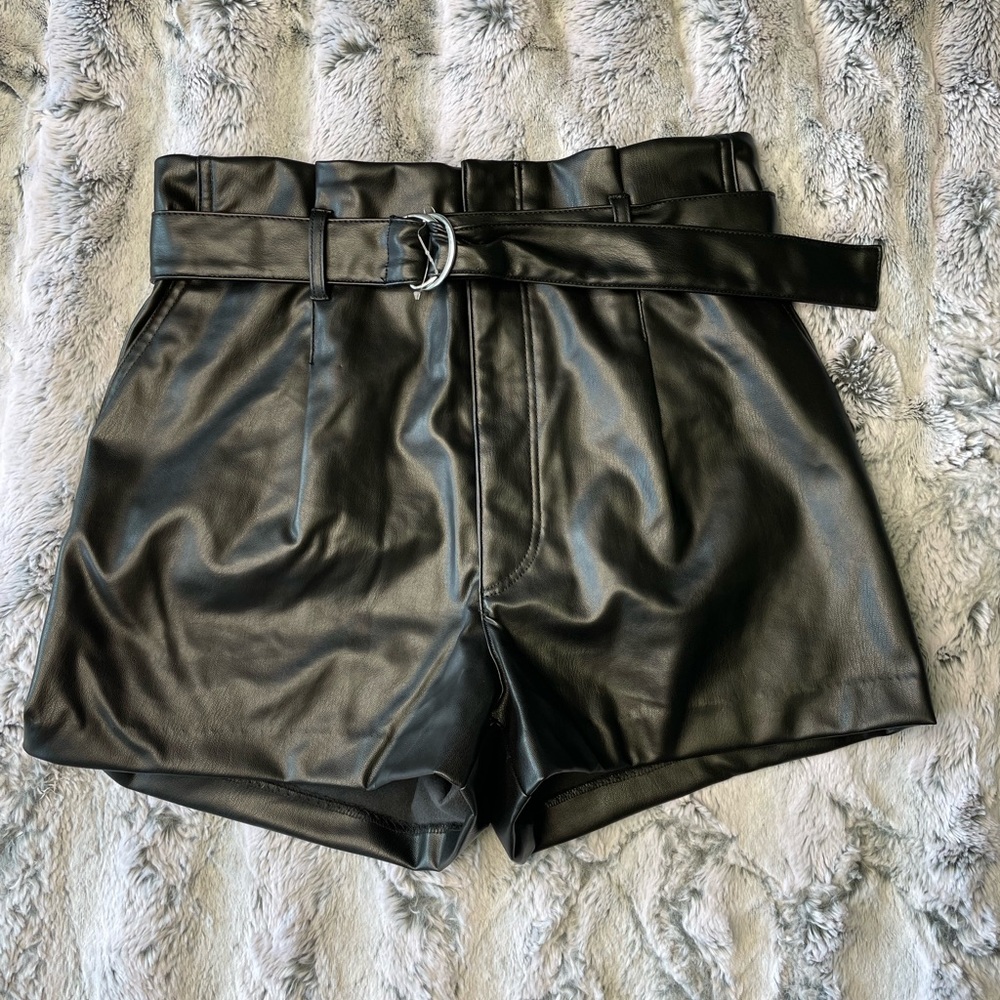 Faux Leather Shorts
